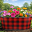 Red Black Buffalo Plaid Plant Pot - L 10.25" x W 5.25", 4.75" Tall