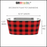 Red Black Buffalo Plaid Plant Pot - L 10.25" x W 5.25", 4.75" Tall