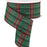Green Red Tartan Plaid Ribbon - 2 1/2" x 50 Yards
