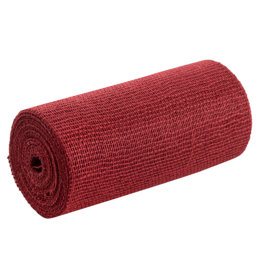 Red Jute Burlap Fabric Ribbon - 10" x 10 Yards