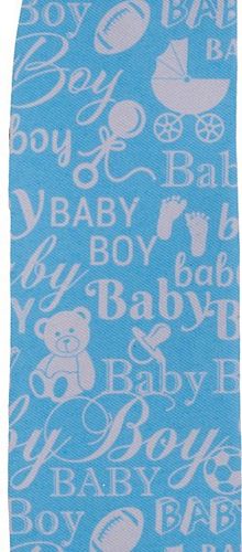 Baby Boy Decorative Wired Ribbon - 1 1/2" x 10 Yards