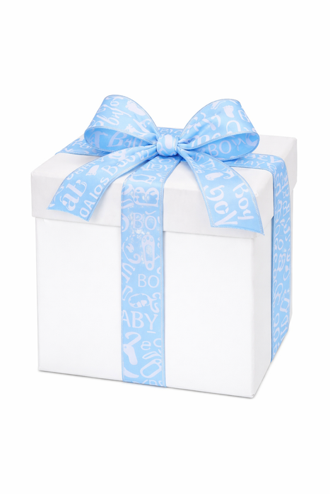 Baby Boy Decorative Wired Ribbon - 1 1/2" x 10 Yards