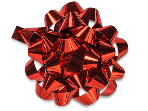 Big Metallic Red Gift Pull Bows - 14" Wide, Set of 2