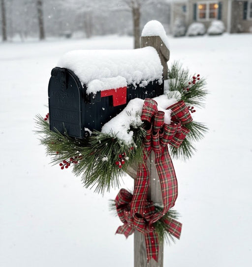 Christmas Plaid Tartan Wired Ribbon - 2 1/2" x 10 Yards