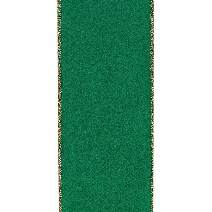 wired-edge-green-velvet-ribbon
