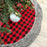Buffalo Plaid Christmas Tree Skirt - Large 48" Diameter, Red and Black Checks