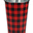 Buffalo Plaid Christmas Tin Pot - 7" Diameter, 11" Height, Red Black Buffalo Check