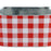 Decorative Buffalo Plaid Plant Pot - L 10.25" x W 5.25", Red & White Gingham
