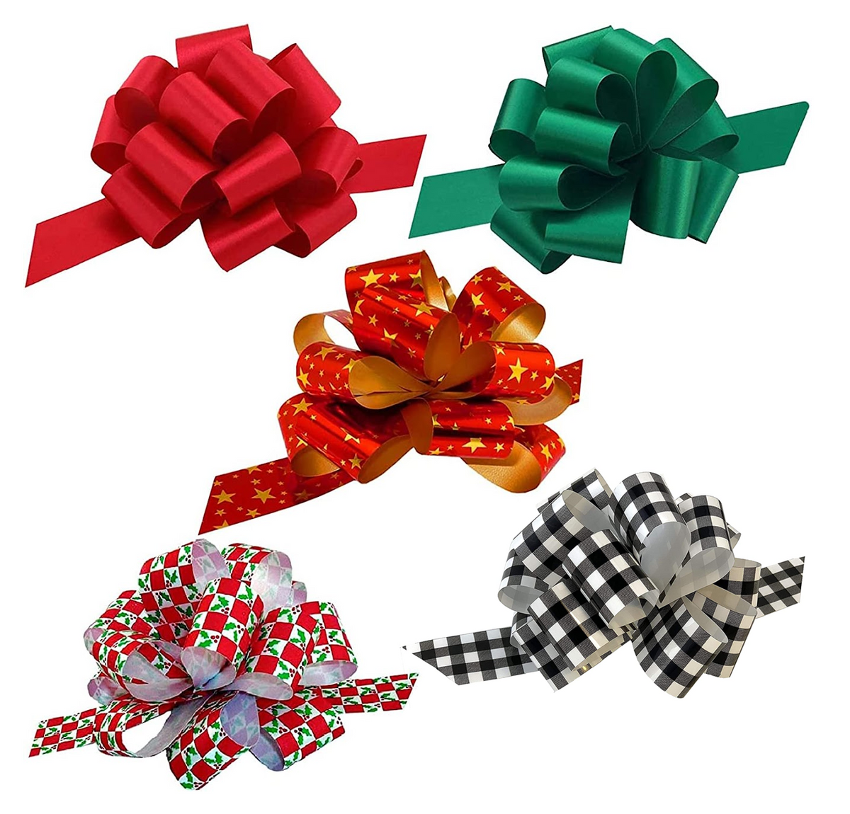 Assorted Christmas Gift Pull Bows - 5 Wide, Set of 50 — GiftWrap Etc