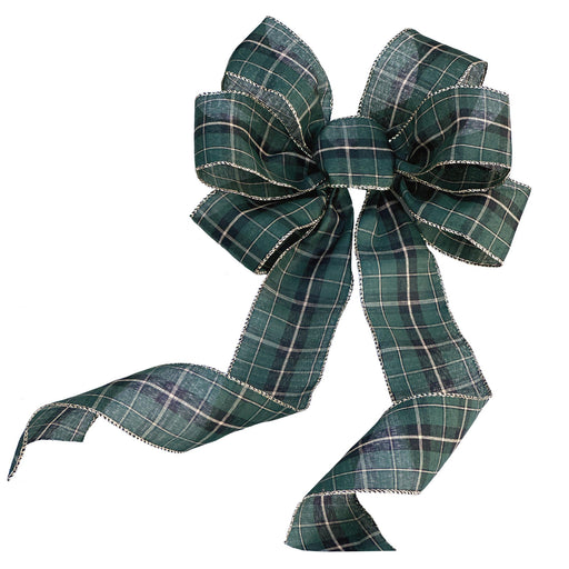 gold-edge-black-green-plaid-wreath-bow
