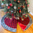 Buffalo Plaid Christmas Tree Skirt - Large 48" Diameter, Red and Black Checks