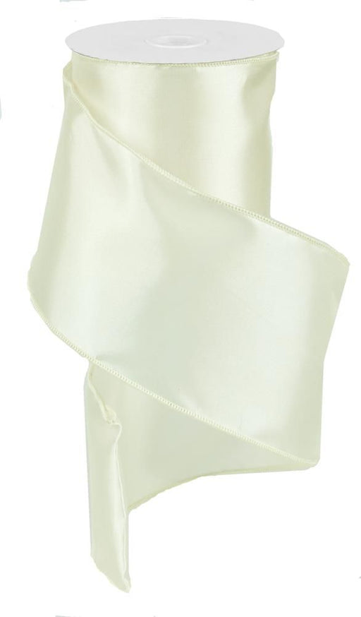 Ivory Floral Lace Wedding Ribbon - 4" x 10 Yards