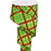 Christmas Lime Green, Red Diagonal Glitter Plaid - 2 1/2" X 10 Yards