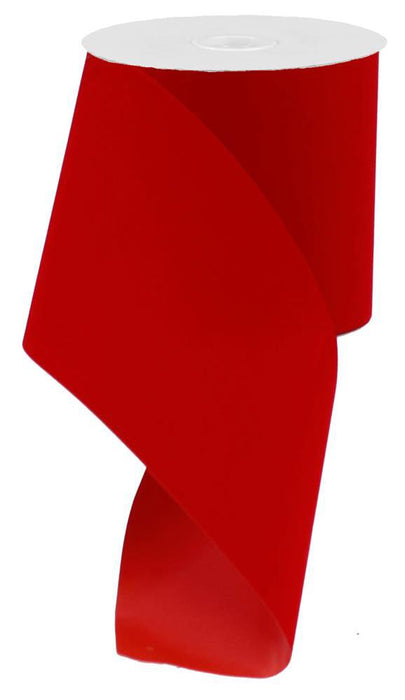 Red Velvet Christmas Ribbon - 4" x 10 Yards