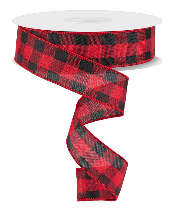 Buffalo Plaid Wired Christmas Ribbon - 1 1/2" x 50 Yards