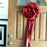 Large Metallic Red Gift Pull Bows - 14" Wide, Set of 6