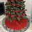 Christmas Tree Skirt Red Knit - Large 48" Diameter