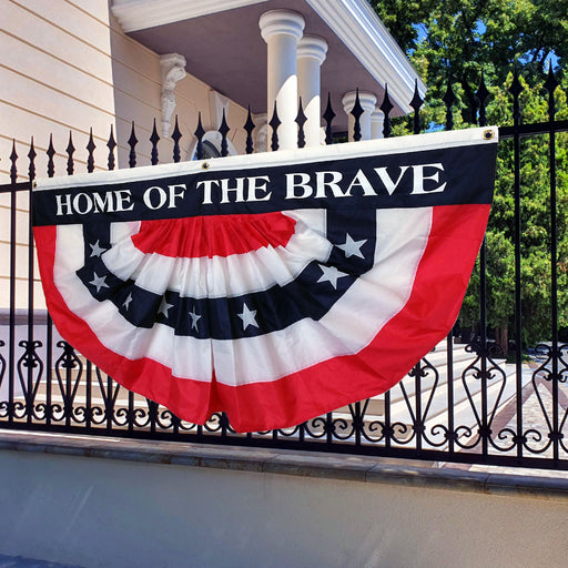 Home of the brave flag patriotic bunting