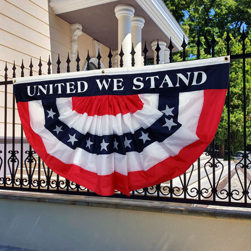 United we stand bunting  US flag