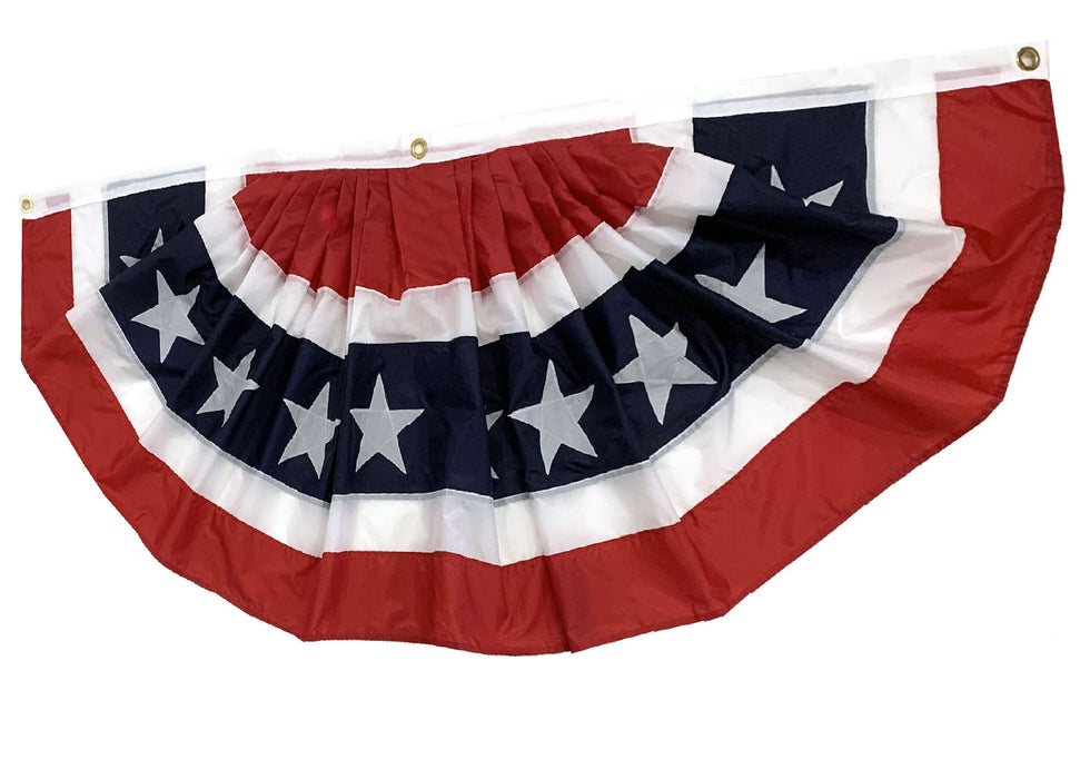 Stars and stripes pleated fan flag for patriotic holidays