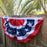 support our troops with displaying bunting on fences and railings