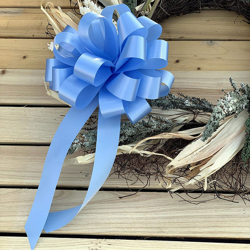 blue wreath bows 