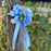 baby blue wedding bows with mini roses
