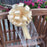 6 Champagne 8" Pull Bows with Tulle Wedding Church Pew Decorations