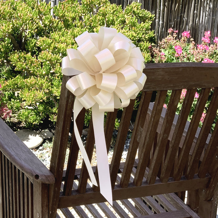 8 inch champagne pull bows