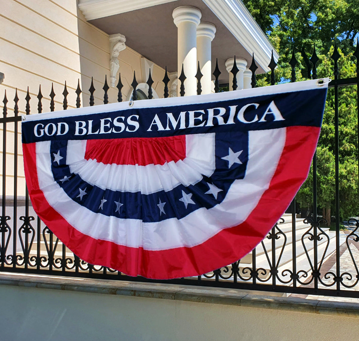 Patriotische Hausflagge „God Bless America“ – 90x150 Cm, Doppelseitig