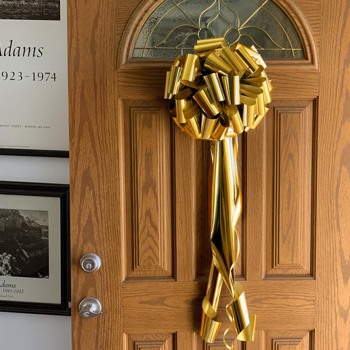 metallic gold door bow