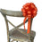 orange pull bows for wedding chairs