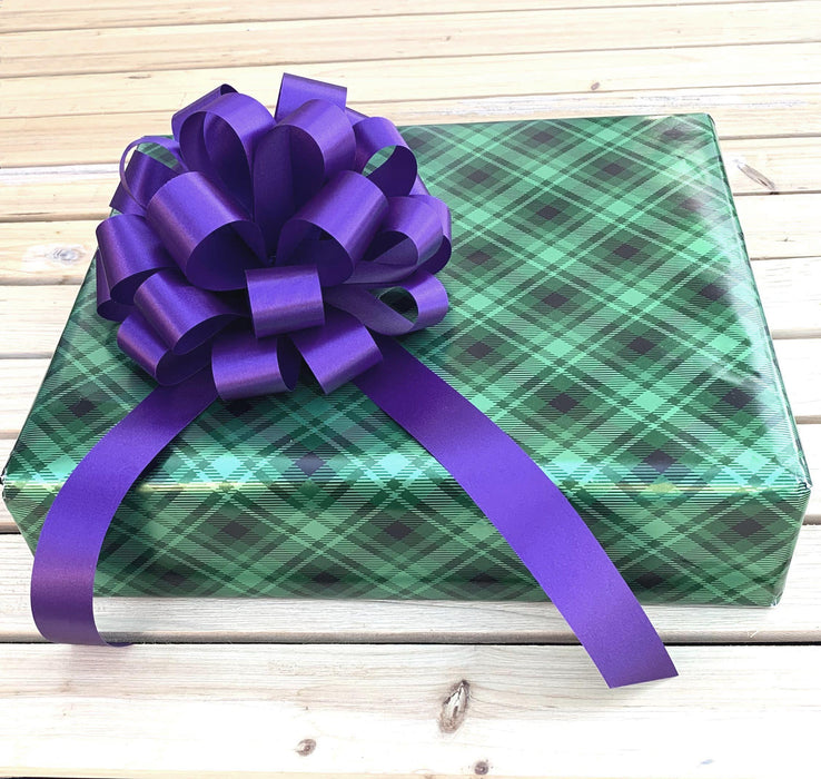purple pull bows for gift wrapping