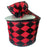 Red Black Diamonds Harlequin Ribbon - 4" x 10 Yards