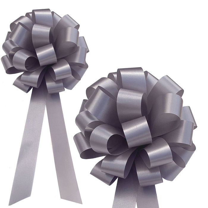 silver themed party bows