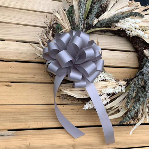 silver wreath bow