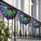 fleur de lis mardi gras bunting flag on a fence 