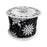 White Snowflakes Midnight Blue Ribbon -2.5"x10Y, Wired Silver Edge, Glittery Stary Night Sky, Christmas Gift Wrapping, Tree Topper, Holiday, Hanukkah Decorations