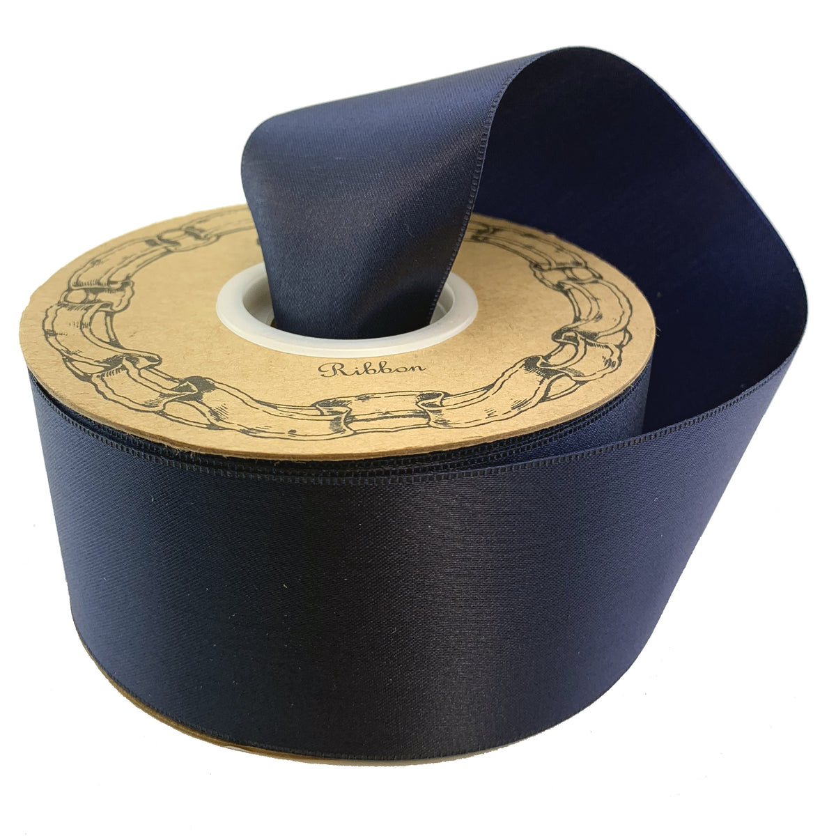 Navy Blue Satin Fabric Ribbon - 2 x 50 Yards — GiftWrap Etc