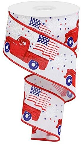 patriotic-ribbon-pickup-truck