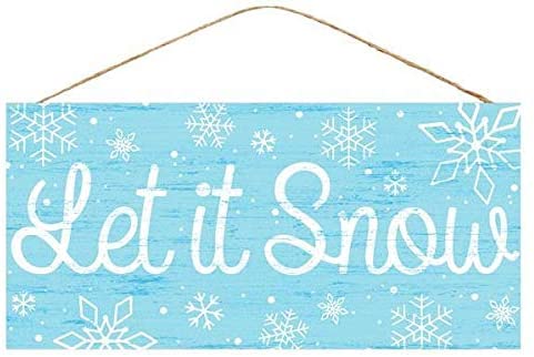 blue-let-it-snow-christmas-sign