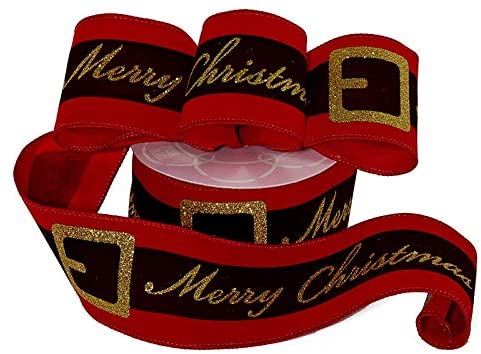 merry-christmas-santa-belt-wired-edge-christmas-ribbon