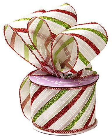 red-green-glitter-wired-edge-christmas-wreath-ribbon