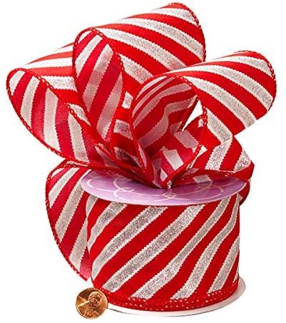 WANVISLIN Red Ribbon 1 1/4 inch X 25 Yards, Double Face Satin Ribbon with  Gold Edge, Gift Ribbon, Ribbon for Christmas, Gift Wrapping, Wedding