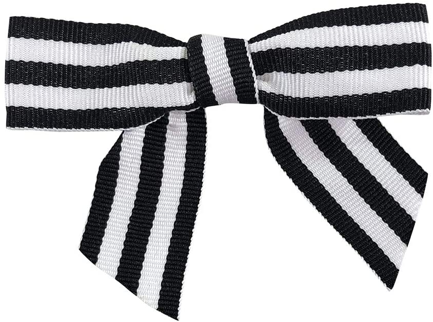 black-white-striped-grosgrain-bows