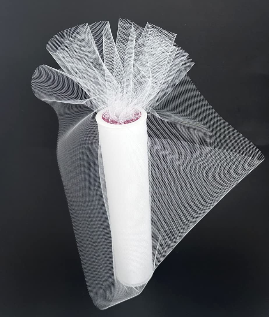 White Nylon Tulle Wedding Decor - 12 x 25 Yards — GiftWrap Etc