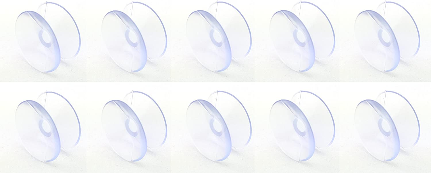 Clear Plastic Suction Cups with Loops, 4.5 cm (1.75 in) Wide, Set of 10,  Christmas