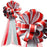 red-and-silver-striped-wedding-bows-with-tulle-tails