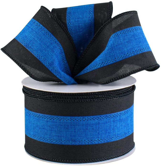 black-and-blue-wired-edge-ribbon
