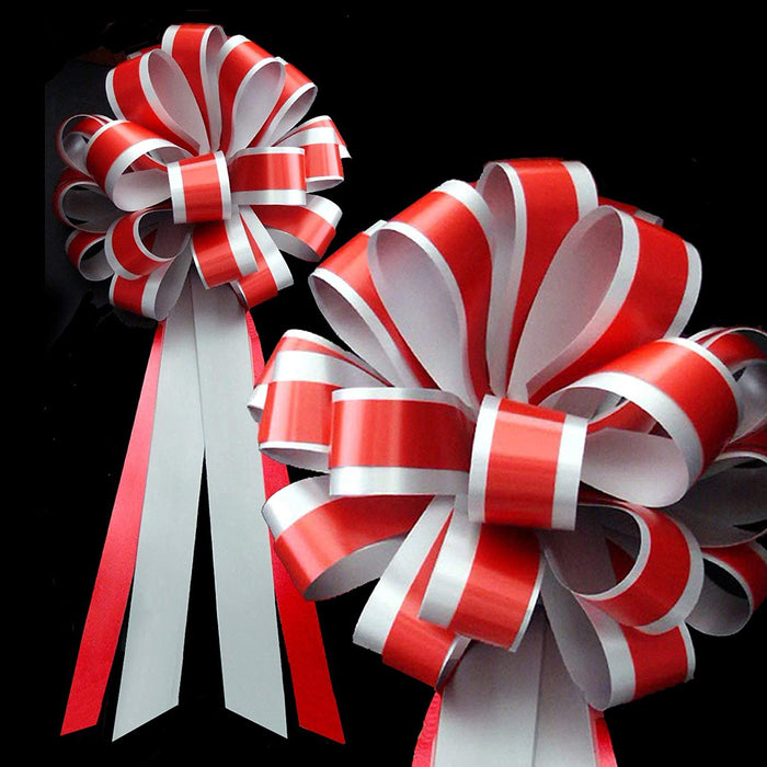 red-silver-striped-decorative-bows